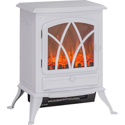 Homcom Stufa Elettrica a Camino da Terra 1000/2000 W, con effetto fiamma LED, Bianco Aosom Italy Homcom Stufa Elettrica a Camino da Terra 1000/2000 W, con effetto fiamma LED, Bianco Aosom Italy
