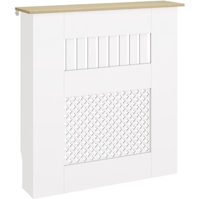 Homcom Copritermosifoni con Doghe e decorazione a Nido d'Ape, 78x19x81 cm, Bianco Aosom Italy Homcom Copritermosifoni con Doghe e decorazione a Nido d'Ape, 78x19x81 cm, Bianco Aosom Italy