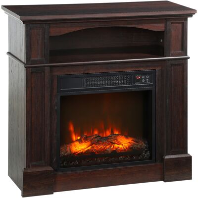 Homcom Camino elettrico effetto fiamme, con LED di luminosità regolabile con telecomando, 1800 W, 80,5 x 32,3 x 80,5 cm Aosom Italy Homcom Camino elettrico effetto fiamme, con LED di luminosità regolabile con telecomando, 1800 W, 80,5 x 32,3 x 80,5 cm Aosom Italy
