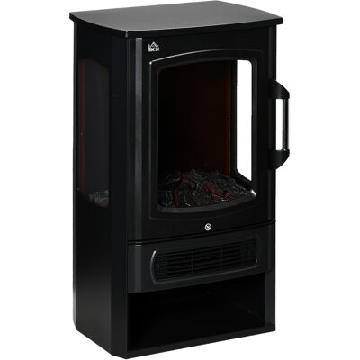 Homcom Caminetto elettrico, fiamme realistiche, 2 livelli di riscaldamento, protezione contro il surriscaldamento, acciaio, nero, 44,5 x 32 x 74 cm Aosom Italy Homcom Caminetto elettrico, fiamme realistiche, 2 livelli di riscaldamento, protezione contro il surriscaldamento, acciaio, nero, 44,5 x 32 x 74 cm Aosom Italy