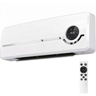 Homcom Stufa Ceramica 2000W a Parete con 3 Modalità, Temperatura Regolabile, Timer, Telecomando, Blocco Bambini, Bianco Aosom Italy Homcom Stufa Ceramica 2000W a Parete con 3 Modalità, Temperatura Regolabile, Timer, Telecomando, Blocco Bambini, Bianco Aosom Italy