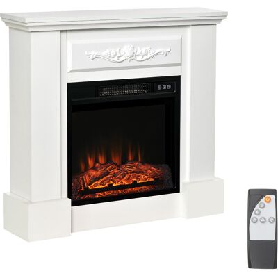Homcom Camino Elettrico da Terra 1800W con Effetto Fiamma, Telecomando, Timer e Temperatura Regolabile, Bianco Aosom Italy Homcom Camino Elettrico da Terra 1800W con Effetto Fiamma, Telecomando, Timer e Temperatura Regolabile, Bianco Aosom Italy