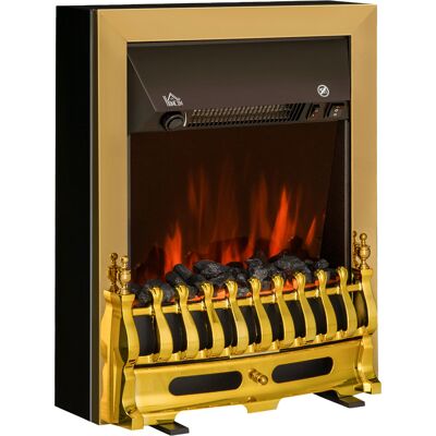 Homcom Camino Elettrico 2000W da Incasso o da Terra con Effetto Fiamma, in Plastica e Metallo, 48.2×18.5×59.2cm, finitura oro Aosom Italy Homcom Camino Elettrico 2000W da Incasso o da Terra con Effetto Fiamma, in Plastica e Metallo, 48.2×18.5×59.2cm, finitura oro Aosom Italy