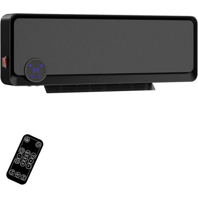 Homcom Riscaldatore Elettrico da Parete a 3 Modalità con Timer 12h, in PP e PA, 56x18.5x11.7 cm, Nero Aosom Italy Homcom Riscaldatore Elettrico da Parete a 3 Modalità con Timer 12h, in PP e PA, 56x18.5x11.7 cm, Nero Aosom Italy