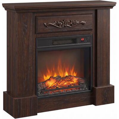 Homcom Camino Elettrico da Terra 1800W con Effetto Fiamma, Telecomando, Timer e Temperatura Regolabile, Marrone Aosom Italy Homcom Camino Elettrico da Terra 1800W con Effetto Fiamma, Telecomando, Timer e Temperatura Regolabile, Marrone Aosom Italy