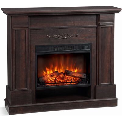 Homcom Camino Elettrico da Terra/Incasso con Cornice e Ripiano per TV 55'', 1800W, Effetto Fiamma 3D, Timer, Marrone Aosom Italy Homcom Camino Elettrico da Terra/Incasso con Cornice e Ripiano per TV 55'', 1800W, Effetto Fiamma 3D, Timer, Marrone Aosom Italy