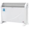 Homcom Stufa Elettrica da Parete con Temperatura Regolabile e Timer, 58.5x20x43cm, Bianco