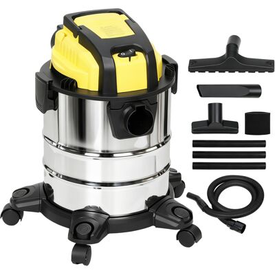 Homcom Aspirapolvere umido e a secco, su ruote, sistema di filtri triplo, contenitore polvere 20 L Aosom Italy Homcom Aspirapolvere umido e a secco, su ruote, sistema di filtri triplo, contenitore polvere 20 L Aosom Italy