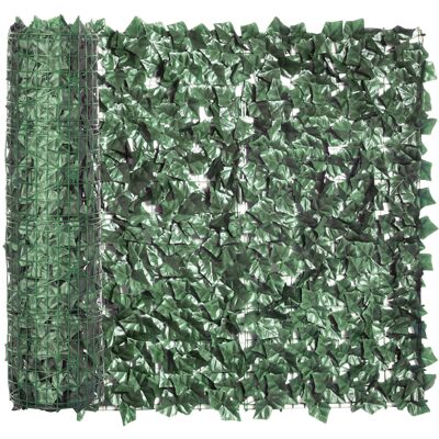 Outsunny Rotolo di Siepe Artificiale per Balcone e Giardino in PE Anti-UV, Siepe Finta con Foglie Verde Scuro 300x100cm Aosom Outsunny Rotolo di Siepe Artificiale per Balcone e Giardino in PE Anti-UV, Siepe Finta con Foglie Verde Scuro 300x100cm Aosom