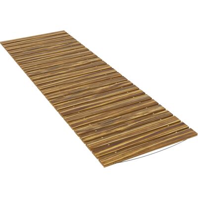 Outsunny Passerella da Giardino in Legno 120x38 cm Passerella Dritta Arrotolabile per Esterni Resistente alle Intemperie Carbonizzato Aosom Italy Outsunny Passerella da Giardino in Legno 120x38 cm Passerella Dritta Arrotolabile per Esterni Resistente alle Intemperie Carbonizzato Aosom Italy