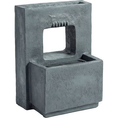 Outsunny Fontana 2 livelli Fontana da giardino con illuminazione LED Vaso per piante Pompa Effetto pietra, Regolabile 45 x 31,5 x 58,5 cm Aosom Italy Outsunny Fontana 2 livelli Fontana da giardino con illuminazione LED Vaso per piante Pompa Effetto pietra, Regolabile 45 x 31,5 x 58,5 cm Aosom Italy