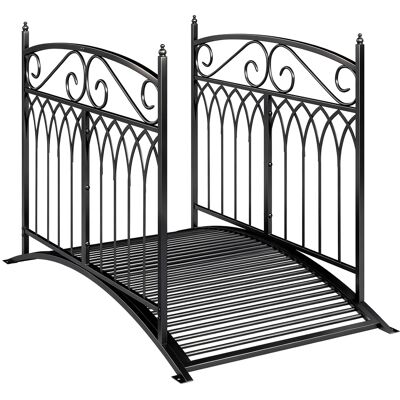 Outsunny Ponte da giardino in metallo 135,5 cm Ponte per laghetto con parapetti di sicurezza Look antico Resistente alla ruggine Montaggio semplice Aosom Italy Outsunny Ponte da giardino in metallo 135,5 cm Ponte per laghetto con parapetti di sicurezza Look antico Resistente alla ruggine Montaggio semplice Aosom Italy