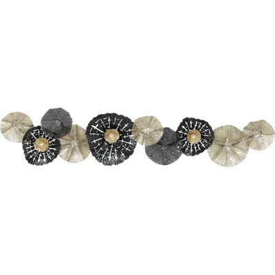 Homcom Quadro da parete, ornamento murale con cornice metallica, stile moderno, Nero+Oro Aosom Italy Homcom Quadro da parete, ornamento murale con cornice metallica, stile moderno, Nero+Oro Aosom Italy