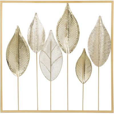 Homcom Decorazione da parete in metallo con design a foglia, stile moderno, Oro Aosom Italy Homcom Decorazione da parete in metallo con design a foglia, stile moderno, Oro Aosom Italy