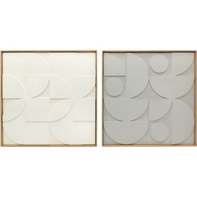 Homcom Decorazione da parete 3D Set 2 pezzi geometrica Moderna per soggiorno, ingresso, 80 x 3,5 x 80 cm, Bianco Aosom Italy Homcom Decorazione da parete 3D Set 2 pezzi geometrica Moderna per soggiorno, ingresso, 80 x 3,5 x 80 cm, Bianco Aosom Italy