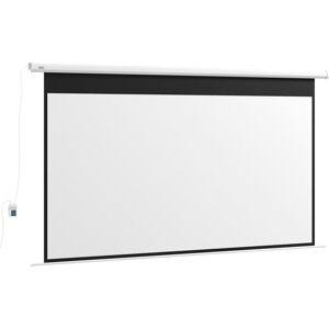 Homcom Telo per Proiettore 120" 16:9 Motorizzato con Telecomando, Fissaggio a Muro e Soffitto, Bianco Aosom Homcom Telo per Proiettore 120" 16:9 Motorizzato con Telecomando, Fissaggio a Muro e Soffitto, Bianco Aosom