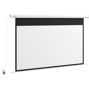 Homcom Schermo per Proiettore Motorizzato 84 Pollici 16:9 con Telecomando per Home Cinema Dimensioni 215x8x140cm Colore Bianco Aosom Homcom Schermo per Proiettore Motorizzato 84 Pollici 16:9 con Telecomando per Home Cinema Dimensioni 215x8x140cm Colore Bianco Aosom