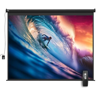 Schermo motorizzato HOMCOM 120" - 244x183cm - Nero Schermo motorizzato HOMCOM 120" - 244x183cm - Nero