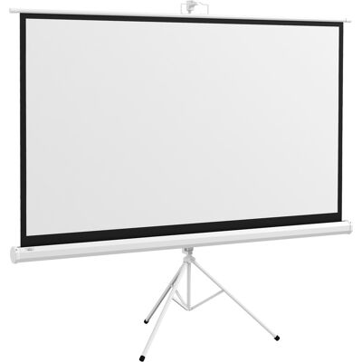 Homcom Schermo per Proiettore 84"Pollici è pieghevole con Treppiede Regolabile, in Plastica e Metallo, 200x8x118cm, Bianco Aosom Italy Homcom Schermo per Proiettore 84"Pollici è pieghevole con Treppiede Regolabile, in Plastica e Metallo, 200x8x118cm, Bianco Aosom Italy