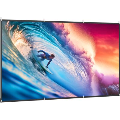 Homcom Telo per Proiettore 120" 16:9 HD 4K/8K Pieghevole e Portatile, Antipiega e Lavabile, Doppia Facciata, Bianco Aosom Italy Homcom Telo per Proiettore 120" 16:9 HD 4K/8K Pieghevole e Portatile, Antipiega e Lavabile, Doppia Facciata, Bianco Aosom Italy
