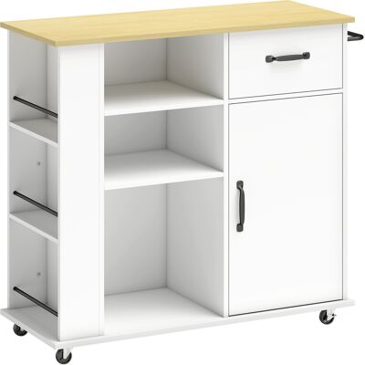 Homcom Mobile Cucina con Cassetto, Armadietto e Ripiano Regolabile, Bianco Aosom Italy Homcom Mobile Cucina con Cassetto, Armadietto e Ripiano Regolabile, Bianco Aosom Italy