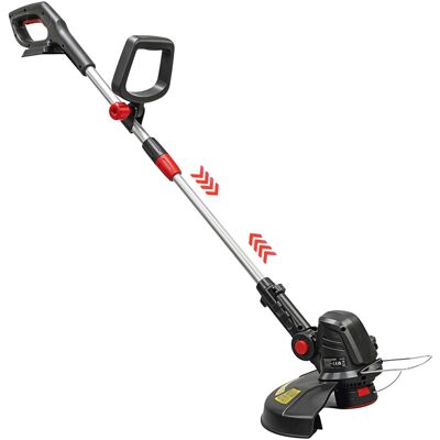 Outsunny Tagliabordi a batteria 2 in 1 con impugnatura regolabile e testa inclinabile, Argento Aosom Italy Outsunny Tagliabordi a batteria 2 in 1 con impugnatura regolabile e testa inclinabile, Argento Aosom Italy