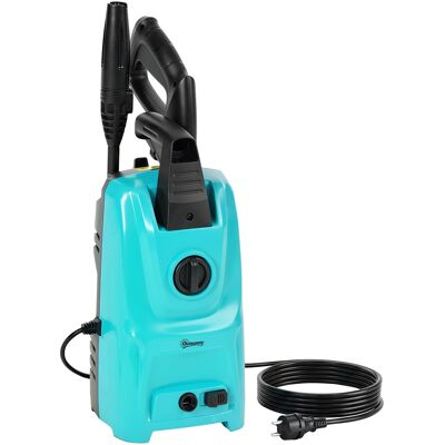 Outsunny Idropulitrice 1500 W, Pressione 120 Bar, Flusso 390 L/h, Lavatrice Elettrica con Ugello Regolabile, Tubo 6 m, Blu Aosom Italy Outsunny Idropulitrice 1500 W, Pressione 120 Bar, Flusso 390 L/h, Lavatrice Elettrica con Ugello Regolabile, Tubo 6 m, Blu Aosom Italy
