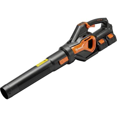 Outsunny Soffiatore a Batteria 20V, Motore Brushless 900W, 3 Livelli Velocità, Turbo Boost, Caricabatterie Aosom Italy Outsunny Soffiatore a Batteria 20V, Motore Brushless 900W, 3 Livelli Velocità, Turbo Boost, Caricabatterie Aosom Italy