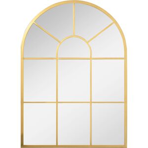 Homcom Specchio Moderno a Parete a forma di Arco 70x50 cm per Camera da Letto e Soggiorno, Oro Aosom Italy Homcom Specchio Moderno a Parete a forma di Arco 70x50 cm per Camera da Letto e Soggiorno, Oro Aosom Italy