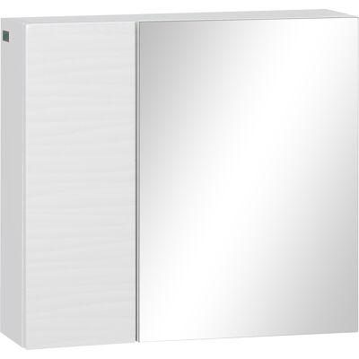 Kleankin Armadio a Specchio da Bagno in Truciolato e Vetro con 4 Ripiani Regolabili e Design a Parete, 48x15x45 cm, Bianco Aosom Kleankin Armadio a Specchio da Bagno in Truciolato e Vetro con 4 Ripiani Regolabili e Design a Parete, 48x15x45 cm, Bianco Aosom