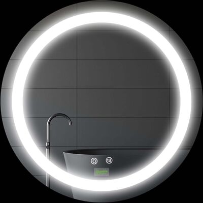 Kleankin - Rotondo LED Ø50cm - LED regolabile - Antiappannamento - Specchio bagno Kleankin - Rotondo LED Ø50cm - LED regolabile - Antiappannamento - Specchio bagno
