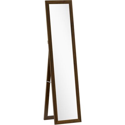 Homcom Specchio a figura intera con cornice in MDF con appoggio inclinabile o da appendere, 157x37 cm, Noce Aosom Italy Homcom Specchio a figura intera con cornice in MDF con appoggio inclinabile o da appendere, 157x37 cm, Noce Aosom Italy