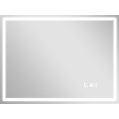 Specchio bagno LED bianco HOMCOM con Bluetooth - 80x60cm, anti-appannamento, 3 colori Specchio bagno LED bianco HOMCOM con Bluetooth - 80x60cm, anti-appannamento, 3 colori