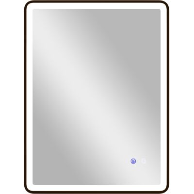 Homcom Specchio da bagno LED Antiappannamento Dimmerabile Specchio per trucco con illuminazione 80 x 60 cm Cornice nera Aosom Italy Homcom Specchio da bagno LED Antiappannamento Dimmerabile Specchio per trucco con illuminazione 80 x 60 cm Cornice nera Aosom Italy