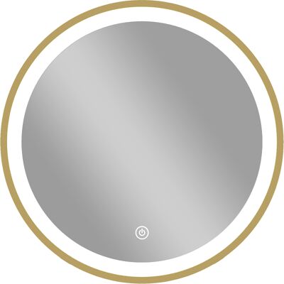 Homcom Specchio bagno LED rotondo 40 cm dimmerabile con 3 colori luce, Dorato Aosom Italy Homcom Specchio bagno LED rotondo 40 cm dimmerabile con 3 colori luce, Dorato Aosom Italy