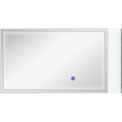 Specchio bagno LED Kleankin - 100x60 - Luminosità regolabile, Touch, Montaggio orizzontale/verticale Specchio bagno LED Kleankin - 100x60 - Luminosità regolabile, Touch, Montaggio orizzontale/verticale