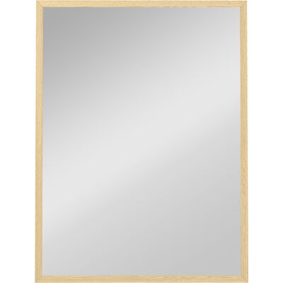 Homcom Specchio da Parete Rettangolare con Ganci, in Vetro e MDF, 60x80 cm, Color Legno Aosom Italy Homcom Specchio da Parete Rettangolare con Ganci, in Vetro e MDF, 60x80 cm, Color Legno Aosom Italy