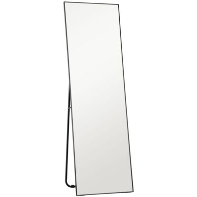 Homcom Specchio da Terra Moderno a Figura Intera, Design Autoportante o da Parete, 50x160 cm, Nero Homcom Specchio da Terra Moderno a Figura Intera, Design Autoportante o da Parete, 50x160 cm, Nero