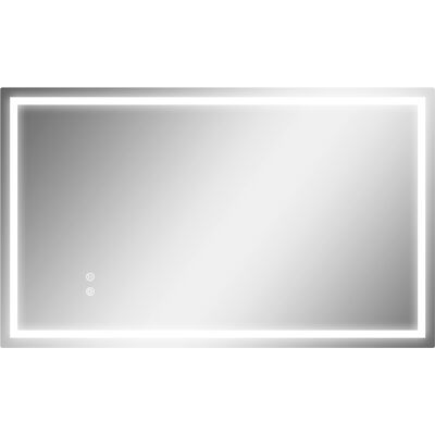 Homcom Specchio Bagno con Luci LED Regolabili a 3 Colori e Strato Antiurto, Antiappannamento in Vetro e Metallo, 100x3x60cm Aosom Italy Homcom Specchio Bagno con Luci LED Regolabili a 3 Colori e Strato Antiurto, Antiappannamento in Vetro e Metallo, 100x3x60cm Aosom Italy