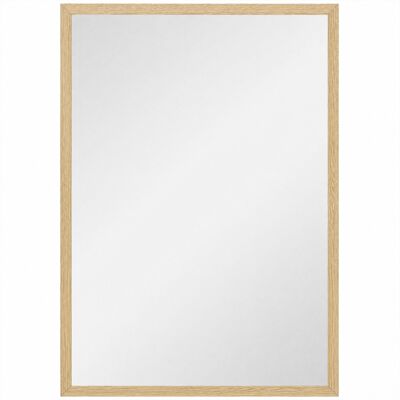 Homcom Specchio da Parete Rettangolare con Ganci, Specchio a Muro in Vetro e MDF, 40x60 cm, Color Legno Aosom Italy Homcom Specchio da Parete Rettangolare con Ganci, Specchio a Muro in Vetro e MDF, 40x60 cm, Color Legno Aosom Italy