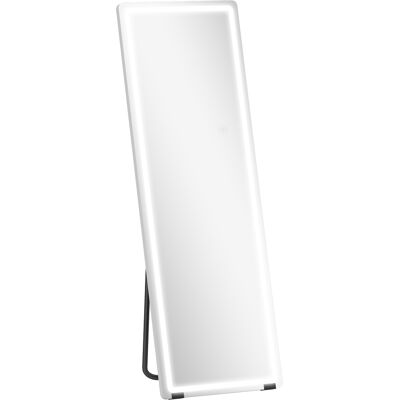 Homcom Specchio a Figura Intera con Luci, 150x50 cm LED con Illuminazione a 3 Colori, Libero in Piedi, Appoggiato o Montato a Parete Trasparente Aosom Italy Homcom Specchio a Figura Intera con Luci, 150x50 cm LED con Illuminazione a 3 Colori, Libero in Piedi, Appoggiato o Montato a Parete Trasparente Aosom Italy