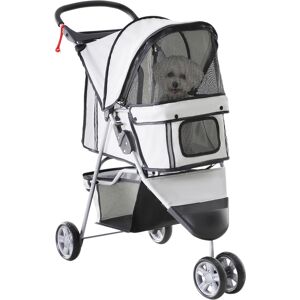 Pawhut Passeggino per Cani Carrello per Animali Domestici, Grigio, 75 x 45 x 97cm