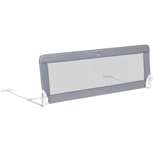 Homcom Sponda Letto per Bambini da 18 Mesi, Barriera di Sicurezza Universale Anticaduta con Tessuto a Rete, 150x40x60cm, Grigio