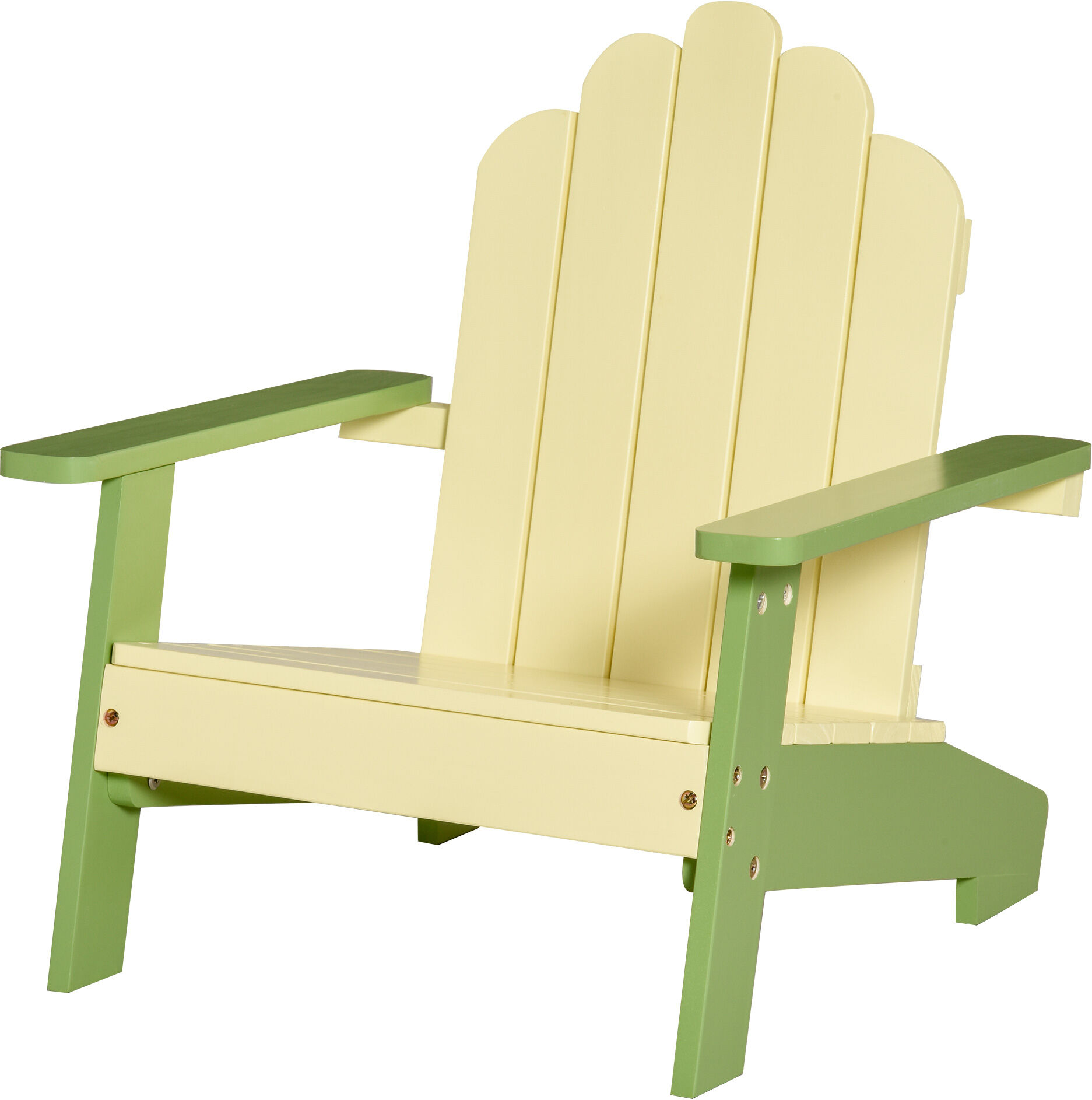 Outsunny Sedia per Bambini da Giardino Adirondack in Legno di Pino, Seduta Ergonomica con Braccioli 51x50x52.5cm Verde