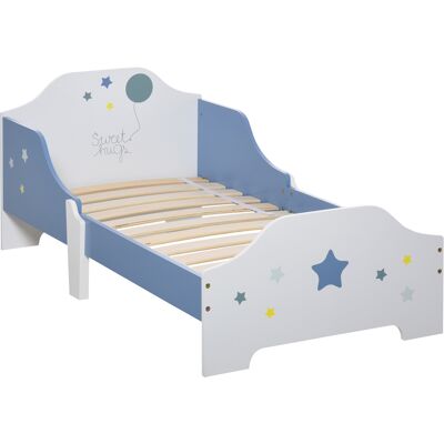 HOMCOM - Letto Bambini 3+ - Blu - Bianco - Letto HOMCOM - Letto Bambini 3+ - Blu - Bianco - Letto