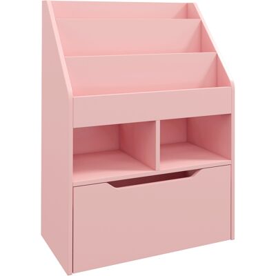 Homcom Piccola Libreria per Bambini con Ripiani e Cassetto in MDF, 60x29.9x90cm, Rosa Homcom Piccola Libreria per Bambini con Ripiani e Cassetto in MDF, 60x29.9x90cm, Rosa