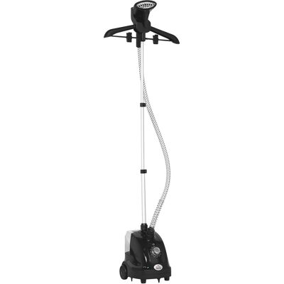 Homcom Stiratrice Verticale a Vapore da 1.4L con Asta Estendibile e 2 Rotelle, in ABS e PP, 26x21.5x29 cm, Nero Aosom Italy Homcom Stiratrice Verticale a Vapore da 1.4L con Asta Estendibile e 2 Rotelle, in ABS e PP, 26x21.5x29 cm, Nero Aosom Italy