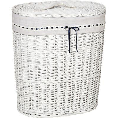 Cesto lavanderia HOMCOM con coperchio - Bianco - 15kg Cesto lavanderia HOMCOM con coperchio - Bianco - 15kg