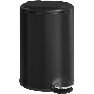 Homcom Cestino da cucina 20 L, pattumiera metallica resistente alle impronte con coperchio soft-close, pedale a piede e secchio estraibile, Nero Aosom Italy Homcom Cestino da cucina 20 L, pattumiera metallica resistente alle impronte con coperchio soft-close, pedale a piede e secchio estraibile, Nero Aosom Italy