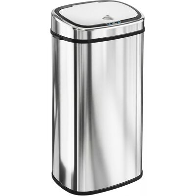 Homcom Pattumiera Cestino dei rifiuti in Acciaio Inox con Sensore a Infrarossi 68L, Rettangolare, Colore: Argento Homcom Pattumiera Cestino dei rifiuti in Acciaio Inox con Sensore a Infrarossi 68L, Rettangolare, Colore: Argento